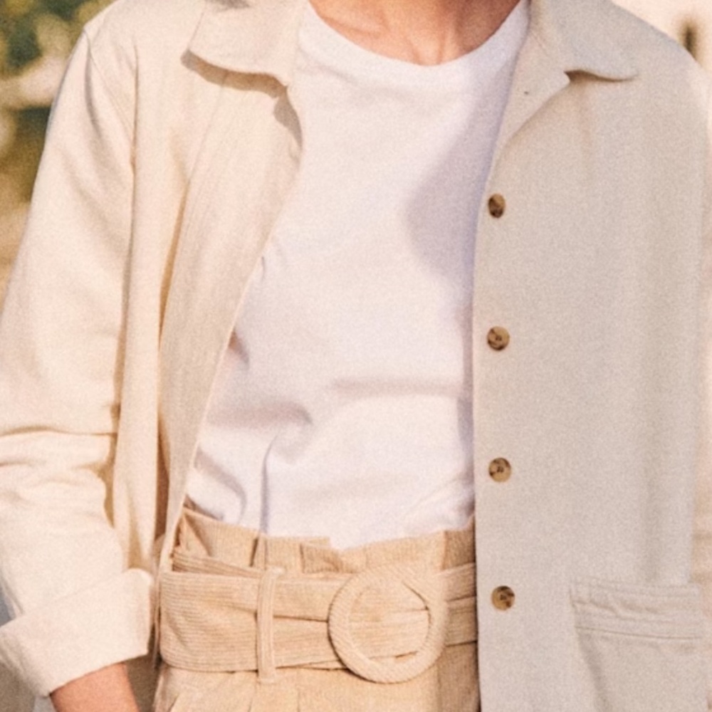 Sezane Will Ecru Jacket, Women's SZ M